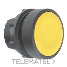 SCHNEIDER ELECTRIC - Cabeza pulsador diámetro 22 rasante amarillo embellecedor plástico