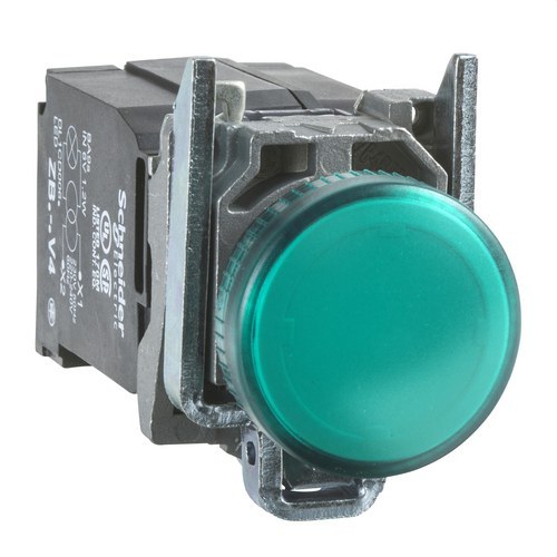 Piloto BA 9s diámetro 22 110-120V transformador verde embellecedor plástico