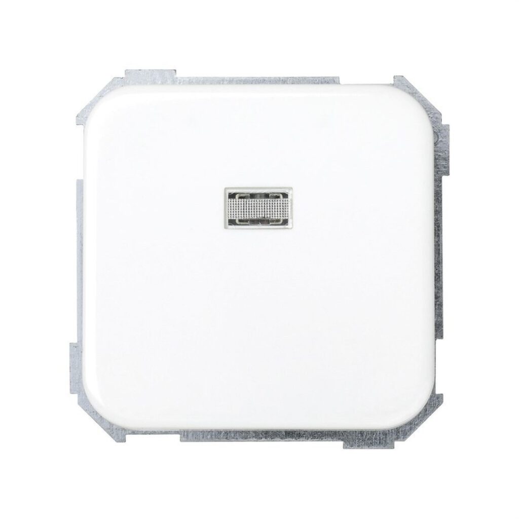 Interruptor unipolar con indicador luminoso Simon 31 blanco nieve