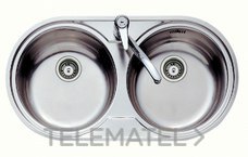 Fregadero PRESTIGIO DR-80 2 cubetas 840x440
