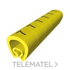 Señalización PVC plástico 7-18mm -E-amarillo