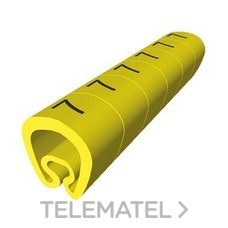 Señalización PVC plástico 7-18mm -N-amarillo