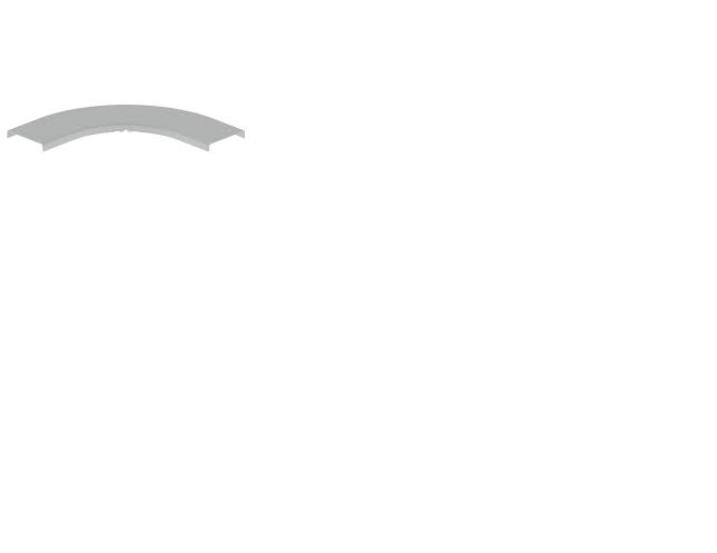 Tapa curva plana de 90° gris RAL7038 100 U48X